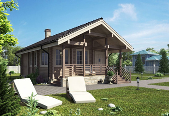 Дом-баня из бруса Б-1