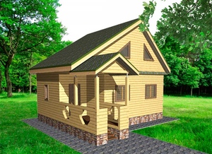 Дом из бруса 'Островной'