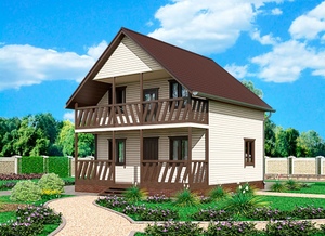 Дом каркасный К-8